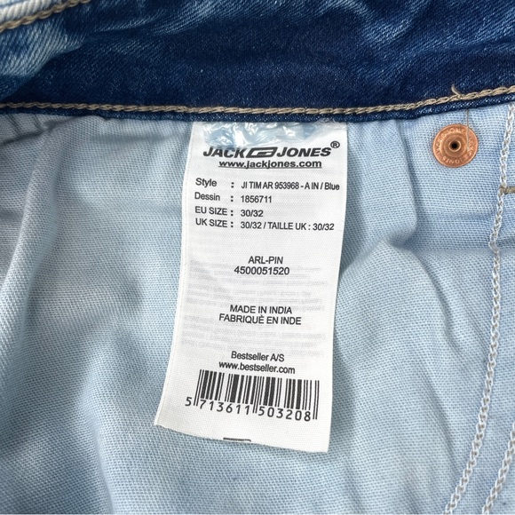 Jack & Jones Slim Fit Patchwork Jeans Sz 30 - Picture 5 of 16